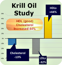 Krill Oil Study - HDL Cholesterol Increased 44%